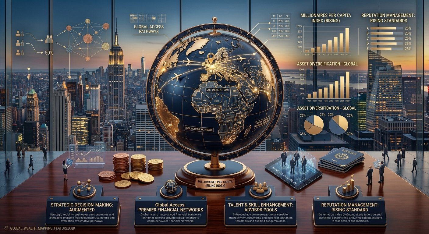 Millionaires per capita richest nations concept